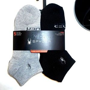 Socks SPYDER Womens Low Cut Cushion Arch Support 5 Pack Shoe Size 4-10 NEW
